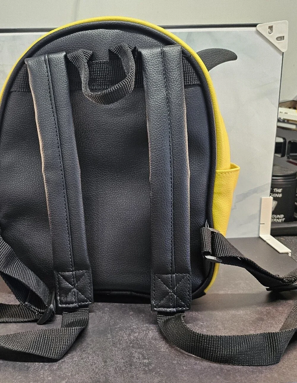 Yellow Emoji Kids Backpack with Coin Pouch